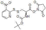 CAS#: 100108-75-6， (2,5-Dioxopyrrolidin-1-Yl) (2R)-2-[(2-Methylpropan-2-Yl)Oxycarbonylamino]-3-(3-Nitropyridin-2-Yl)Disulfanylpropanoate