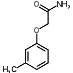 结构式 CAS# 10017-53-5, 2-(3-甲基苯氧基)乙酰胺
