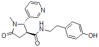 CAS#: 100333-39-9， (2S,3S)-N-[2-(4-Hydroxyphenyl)Ethyl]-1-Methyl-5-Oxo-2-Pyridin-3-Ylpyrrolidine-3-Carboxamide