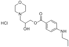 CAS#: 100482-38-0， 2-Hydroxy-3-Morpholinopropyl p-(Propylamino)Benzoate Hydrochloride