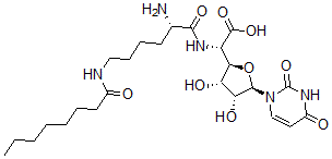 CAS#: 100566-83-4， N-epsilon-(Octanoyl)Lysyl-Uracil Polyoxin C