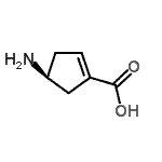 CAS 登录号：102629-73-2， (4S)-4-氨基-1-环戊烯-1-羧酸