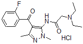 CAS#: 103068-82-2， 2-Diethylamino-N-[4-(2-Fluorobenzoyl)-2,5-Dimethylpyrazol-3-Yl]Acetamide Hydrochloride