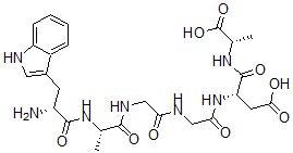 CAS#: 103122-89-0， (3S)-3-[[2-[[2-[[(2S)-2-[[(2R)-2-Amino-3-(1H-Indol-3-Yl)Propanoyl]Amino]Propanoyl]Amino]Acetyl]Amino]Acetyl]Amino]-3-[[(1S)-1-Carboxyethyl]Carbamoyl]Propanoic Acid