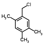 structure of CAS# 10340-77-9, 1-(Chloromethyl)-2,4,5-Trimethylbenzene;1-(Chloromethyl)-2,4,5-trimethylbenzene #;2,4,5-TRIMETHYLBENZYL CHLORIDE