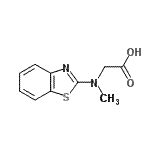结构式 CAS# 104344-92-5, N-1,3-苯并噻唑-2-基-N-甲基甘氨酸