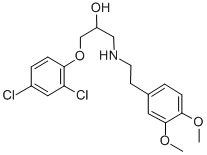 CAS#: 104970-08-3， 1-(2,4-Dichlorophenoxy)-3-[[2-(3,4-Dimethoxyphenyl)Ethyl]Amino]-2-Propanol