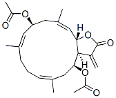 CAS 登录号：104992-92-9， [(1R,2R,4Z,8Z,10R,12Z,14R)-10-乙酰氧基-4,8,12-三甲基-17-亚甲基-16-氧代-15-氧杂双环[12.3.0]十七-4,8,12-三烯-2-基]乙酸酯