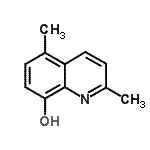结构式 CAS# 10522-43-7, 2,5-二甲基-8-喹啉醇