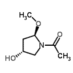CAS#: 105609-36-7， 1-[(2R,4R)-4-Hydroxy-2-Methoxy-1-Pyrrolidinyl]Ethanone