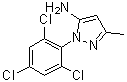 结构式 CAS# 106259-87-4, 3-甲基-1-(2,4,6-三氯苯基)-1H-吡唑-5-胺