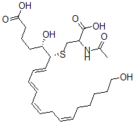 CAS#: 107701-63-3, (5S,6R,7E,9E,11Z,14Z)-6-(2-Acetamido-3-Hydroxy-3-Oxopropyl)Sulfanyl-5,20-Dihydroxyicosa-7,9,11,14-Tetraenoic Acid