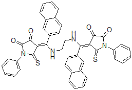 CAS#: 107888-03-9， (4E)-4-[[2-[[(E)-(4,5-Dioxo-1-Phenyl-2-Sulfanylidenepyrrolidin-3-Ylidene)-Naphthalen-2-Ylmethyl]Amino]Ethylamino]-Naphthalen-2-Ylmethylidene]-1-Phenyl-5-Sulfanylidenepyrrolidine-2,3-Dione