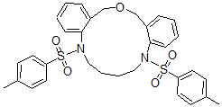CAS#: 107933-32-4， 5,10-Bis[(4-methylphenyl)sulfonyl]-5,6,7,8,9,10,15,17-octahydrodibenzo[c,k][1,5,10]oxadiazacyclotridecine