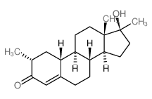 CAS 登录号：1093-99-8， (2R,8R,9S,10R,13S,14S,17S)-17-羟基-2,13,17-三甲基-1,2,6,7,8,9,10,11,12,14,15,16-十二氢环戊烯并[a]菲-3-酮