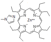 CAS 登录号：114267-97-9， (1-甲基咪唑)-2,3,7,8,12,13,17,18-八乙基卟啉锌(II)