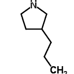 结构式 CAS# 116632-47-4, 3-丙基吡咯烷