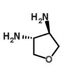 结构式 CAS# 117180-87-7, (3R,4R)-四氢-3,4-呋喃二胺