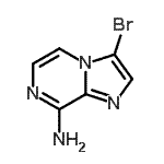 结构式 CAS# 117718-92-0, 3-溴咪唑并[1,2-a]吡嗪-8-胺