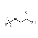 结构式 CAS# 118685-91-9, N-(<sup>2</sup>H<sub>3</sub>)甲基甘氨酸