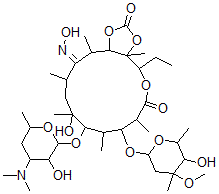 CAS#: 118740-63-9， Erythromycin A Oxime 11,12-Carbonate