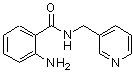 结构式 CAS# 1214-48-8, 2-氨基-N-(3-吡啶基甲基)苯甲酰胺