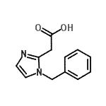 结构式 CAS# 123566-33-6, (1-苄基-1H-咪唑-2-基)乙酸