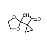 CAS 登录号：124572-92-5， 1-(2-甲基-1,3-二氧戊环-2-基)环丙烷甲醛