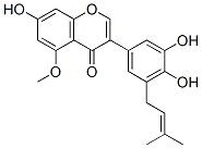 CAS 登录号：125709-32-2， 3-[3,4-二羟基-5-(3-甲基丁-2-烯基)苯基]-7-羟基-5-甲氧基苯并吡喃-4-酮
