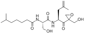 CAS#: 126509-46-4， N-[3-Hydroxy-1-[[(2S)-1-[(2R)-2-(Hydroxymethyl)Oxiran-2-Yl]-4-Methyl-1-Oxopent-4-En-2-Yl]Amino]-1-Oxopropan-2-Yl]-6-Methylheptanamide