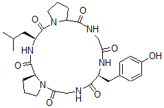 CAS#: 126601-86-3， Cyclo(glycyl-tyrosyl-glycyl-prolyl-leucyl-prolyl)