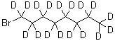 structure of CAS# 126840-36-6, 1-Bromo(<Sup>2</Sup>H<Sub>17</Sub>)Octane;1-Bromooctane-d17;n-Octyl bromide;Octyl-d17 bromide
