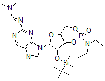 CAS#: 126922-65-4， 2'-Dimethyl-Tert-Butylsilyl-N(2)-(N,N-Dimethylamino)Methylene-Guanosine 3',5'-Cyclic Diethylphosphoramidate