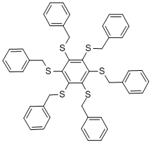 CAS#: 127022-77-9， 1,2,3,4,5,6-Hexakis[(Phenylmethyl)Thio]-Benzene