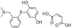 CAS#: 127906-29-0， 2-((2-((Dimethylamino)methyl)phenyl)thio)-1,4-benzenediol (Z)-2-butenedioate (1:1) (salt)