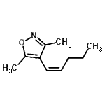 CAS#: 128035-79-0， 3,5-Dimethyl-4-[(1Z)-1-Penten-1-Yl]-1,2-Oxazole