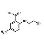 CAS#: 128402-49-3， 5-Amino-2-[(2-Hydroxyethyl)Amino]Benzoic Acid