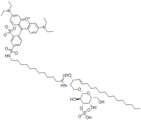 CAS#: 128969-82-4， N-Lissamine rhodaminyl-(12-aminododecanoyl)cerebroside 3-sulfate