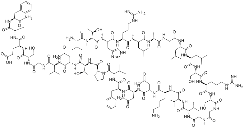 CAS#: 129121-73-9， 25-L-Aspartic Acid-35-L-Glutamic Acid-8-37-alpha-Calcitoningene-Related Peptide (Human Reduced)