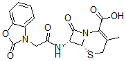 CAS 登录号：130970-57-9， (6R,7R)-3-甲基-8-氧代-7-[[2-(2-氧代-1,3-苯并恶唑-3-基)乙酰基]氨基]-5-硫杂-1-氮杂双环[4.2.0]辛-2-烯-2-羧酸