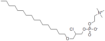 CAS 登录号：131024-84-5， (2-氯-3-十六烷氧基丙基)2-三甲基铵乙基磷酸酯盐