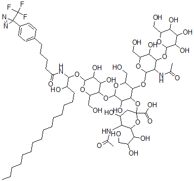 CAS#: 131966-72-8， 5-(4-(3-(Trifluromethyl)diazirinyl)phenyl)pentanoyl-lyso-G(M1) ganglioside