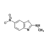 结构式 CAS# 132509-67-2, N-甲基-6-硝基-1,3-苯并噻唑-2-胺