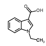 结构式 CAS# 132797-91-2, 1-乙基-1H-吲哚-3-羧酸