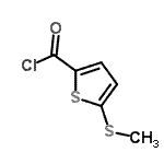 结构式 CAS# 135080-21-6, 5-(甲硫基)-2-噻吩甲酰氯