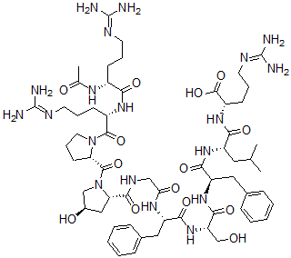 CAS#: 135705-19-0， Acetyl-arg-3-hyp-7-phe-8-leu-bradykinin