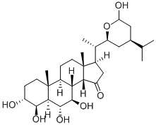 CAS 登录号：137571-30-3， (3R,4R,5R,6R,7R,8R,9S,10R,13R,14R,17R)-3,4,6,7-四羟基-17-[(1S)-1-[(2R,4S)-6-羟基-4-丙-2-基四氢吡喃-2-基]乙基]-10,13-二甲基-1,2,3,4,5,6,7,8,9,11,12,14,16,17-十四氢环戊烯并[a]菲-15-酮