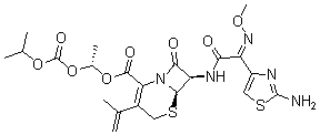 CAS#: 137778-04-2， [6R-[2(R*),6A,7B(Z)]]-7-[[(2-Amino-4-Thiazolyl)(Methoxyimino)Acetyl]Amino]-3-(1-Methylethenyl)-8-Oxo-5-Thia-1-Azabicyclo[4.2.0]Oct-2-Ene-2-Carboxylicacid 1-[[(1-Methylethoxy)Carbonyl]Oxy]Ethyl Ester