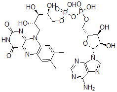 CAS#: 138663-53-3， [(2R,3S,4R,5R)-5-(6-Aminopurin-9-Yl)-3,4-Dihydroxyoxolan-2-Yl]Methyl [[(2S,3R,4S)-5-(7,8-Dimethyl-2,4-Dioxobenzo[g]Pteridin-10-Yl)-2,3,4-Trihydroxypentoxy]-Hydroxyphosphoryl] Hydrogen Phosphate