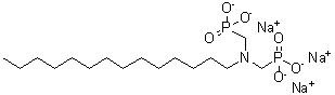 CAS#: 13868-69-4， P,P'-[(Tetradecylimino)Bis(Methylene)]Bis-Phosphonate Sodium Salt (1:3)
